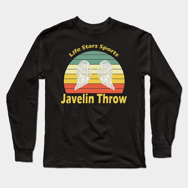 Sport Javelin Throw Long Sleeve T-Shirt by My Artsam